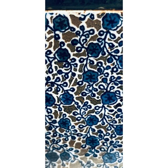 VTG Takahashi Square Tea Pot W/Handle Blue Hand Painted 7" - Picture 5 of 8